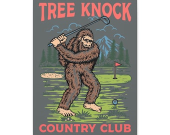 Matte Canvas, Stretched, 1.25"- Tree Knock Country Club