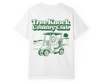 Funny Bigfoot Golf T-Shirt: Sasquatch Golfer Tee for Men & Women