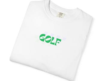 Minimalist Golf Typography Tee, Streetwear Comfort Colors Shirt