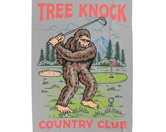 Velveteen Plush Blanket- Tree Knock Country Club