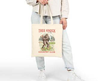 Cotton Canvas Tote Bag -TREE KNOCK CC