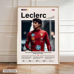 Poster De Charles Leclerc 2022 Avec Support Photo Dédicacée