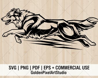 Australian Shepherd Silhouette – Herding Dog Vector (SVG & PNG)