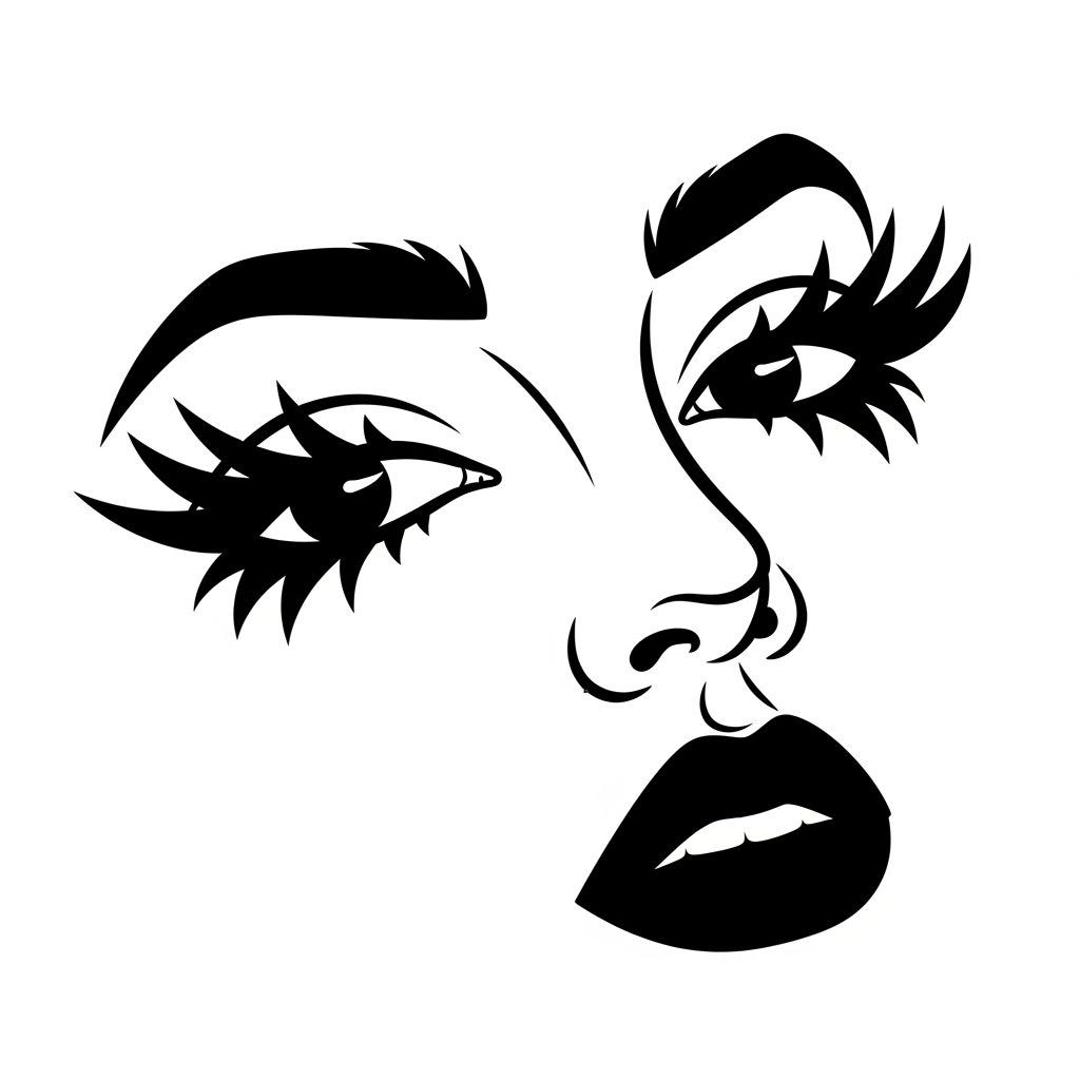 Vector WOMAN Face, AI, Eps, Pdf, Png, Svg, Dxf, Jpg Download Files ...