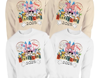 Personalized Disneyland 2025 Family Sweatshirt, Mickey and Friends