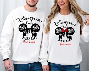 Spersonalizowany sweter rodzinny Disneyland Paris, grupowe wakacje rodzinne, spersonalizowana bluza Myszka Miki i Przyjaciele, bluza z kapturem dla dorosłych unisex dla dzieci
