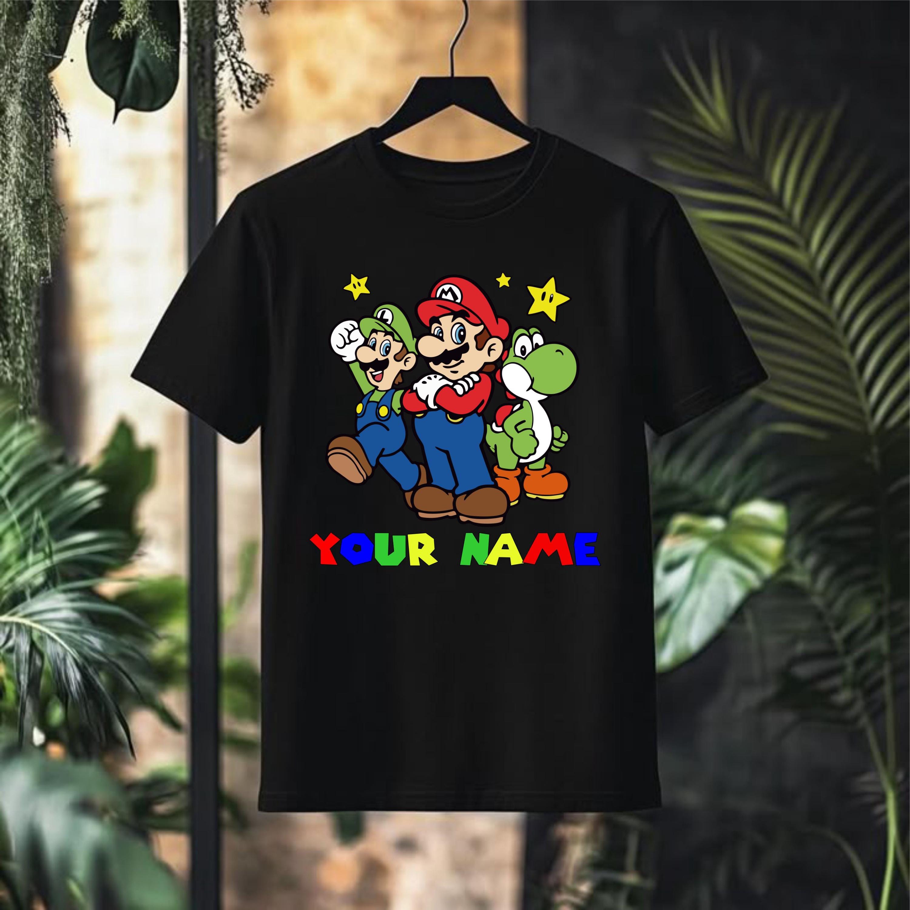 T-shirt Super Mario Homme - Noir - Taille S - 100% Coton - Occasion