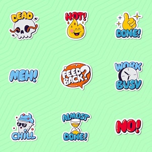 Funny Cartoon Emoji Stickers: Waterproof Vinyl Decals for Laptop, Water Bottle