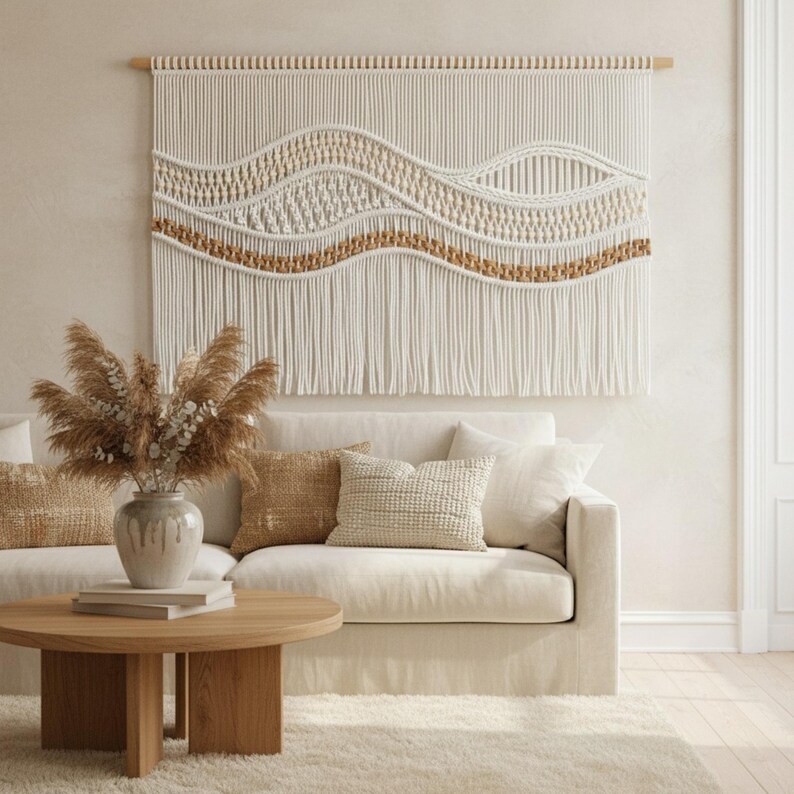 Large Macrame Wall Hanging, Boho Wall Decor, Neutral Wall Art, Unique Wall Art, Gift For New Home, Christmas Present