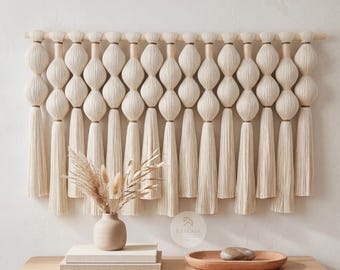 Large Macrame Wall Hanging, Above Bed Art, Large Tapestry, Textile Fiber Art, Modern Fiber Wall Art, Boho Wall Decor, New Home Gift