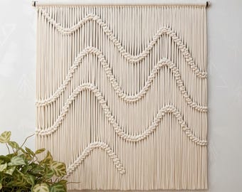 Large Macrame Wall Hanging, Neutral Wall Art, Above Bed Decor, Woven Tapestry, Boho Wall Decor, Woven Wall Art, Wabi Sabi Art, New Home Gift