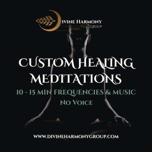 Audio de méditation personnalisé | 10-15 min. Fréquences personnalisées et musique apaisante | Téléchargement numérique | Pas de voix |