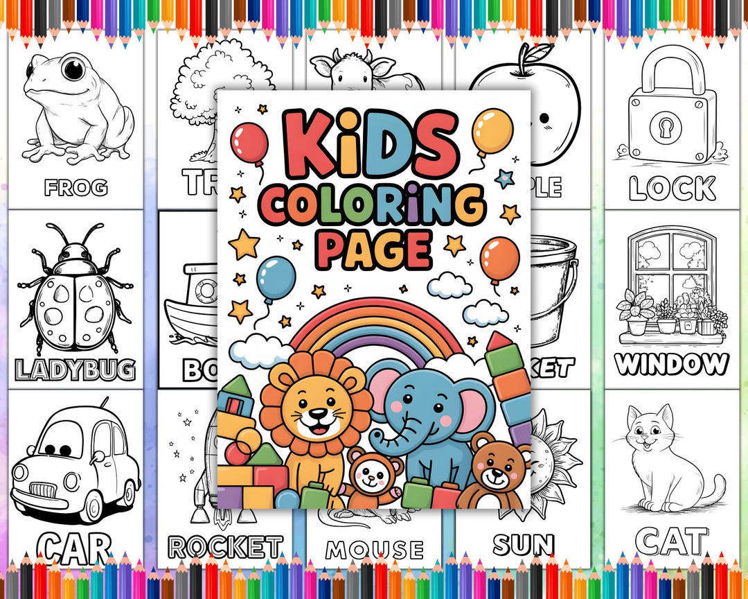 Kids Coloring Pages Printable | Easy Coloring Sheets for Toddlers ...