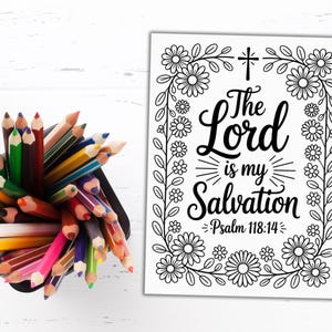 Bible Verse Coloring Pages, Scripture Coloring Sheets, Faith Prayer, Sunday School Activity, Instant Download image 9