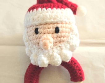 Sonajero navideño personalizado de crochet para Papá Noel (en caja)