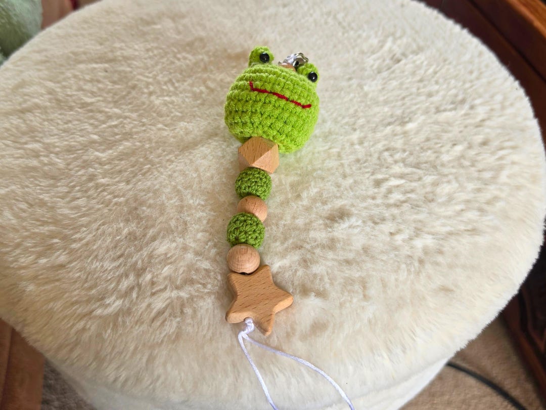 Personalised Crochet Frog Custom Pacifier Clip, Baby Shower Gift - Etsy