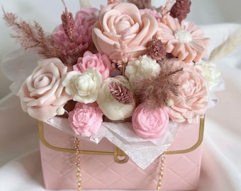 Ramo de flores en cera de soja