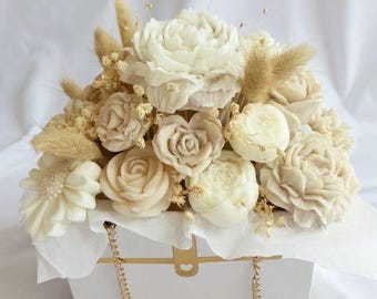 Ramo de flores en cera de soja