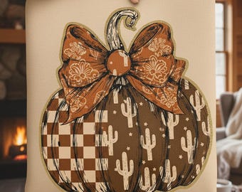 Cowboy Pumpkin Fall PNG SVG, Western Halloween, Spooky Coquette (Digital Download)