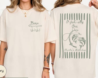 Camiseta de cumpleaños de Ofishally, traje de pesca para primer cumpleaños, camiseta de cumpleaños a juego para toda la familia, camisetas de cumpleaños con temática oceánica, camiseta para fiesta de primer cumpleaños
