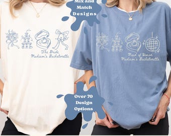 The Bach Club Comfort Colors Custom Bachelorette Party T-Shirt -Unisex Cotton Tee,Personalized Design Options,Bride Squad Tee,matching bride