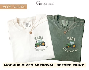 Tractor Birthday Shirts for Family: Plow and Play Tractor Farm Birthday Matching T-shirts