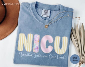 NICU Nurse Shirt, Neonatal Nurse T-Shirt, Comfort Colors Neonatal Intensive Care Unit Tshirt, Nicu Crew Shirt, Nicu Team Tee, Baby Nurse RN