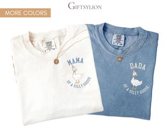 Comfort Colors® One Silly Goose Birthday Shirt, Personalized 1st Birthday Outfit, Family Matching Tee, Mom Dad Goose Party Shirt