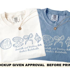 Seashells and Wedding Bells Comfort Colors Shirts, Bachelorette Shirts, Beach Bachelorette Shirts, Coastal bachelorette Bach Club Tee gifts