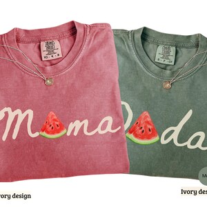 One In A Melon Mommy Shirt, Custom Watermelon Family Outfit, First Birthday Shirt, Watermelon 1st Birthday Shirt, Family Matching Tee bild 2