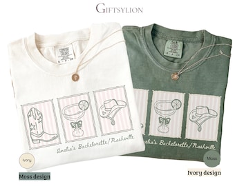 Western Nashville Bachelorette Comfort Colors® Shirts, Last Rodeo Country Bachelorette Shirts, Custom Let's Go Girls Bachelorette Party Tees