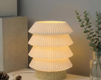 Pagodetafellamp – modern gelaagd ontwerp in Japandi-stijl