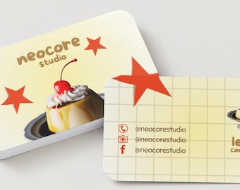 Heisei Retro Y2K Business Cards — Canva Free Template