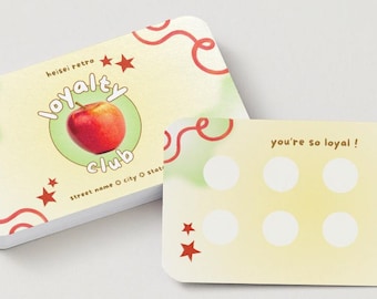 Heisei Retro Loyalty Card Canva Free Editable Template