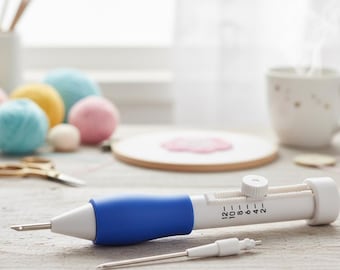 Punch Needle Embroidery Tool Set – Magic Needle Pen, Sewing & Weaving Kit, DIY Textile Craft Supplies with Threaders