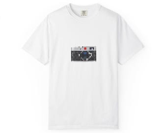 Pixelated Camera - Like A Camera - photographer t-shirt, 100% cotton, garment-dyed, classic camera tee