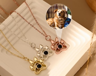 Pet Photo Projection Necklace, Projection Jewellery for Women, Memorial Photo Necklace, Pet Memorial Gift, Mothers Day Gift,Gift For Dog Mom
