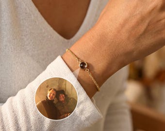 Personalised Projection Bracelet, Photo Bracelet Sparkling Chain, Mom Photo Bracelets, Everyday Bracelets, Best Friend Gifts, Birthday Gifts