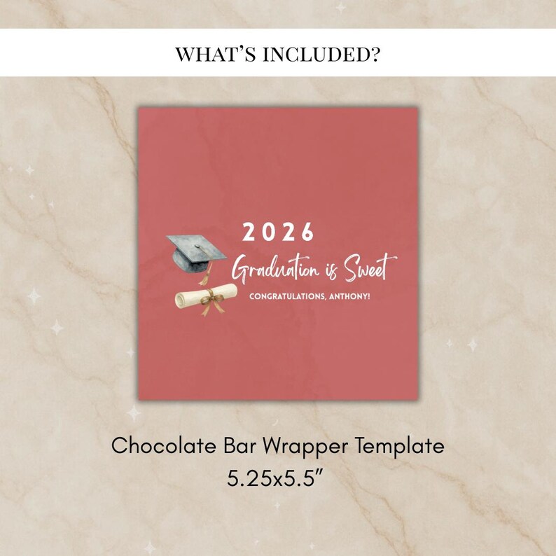Editable Graduation Candy Bar, Candy Bar Graduation, Graduation Favors ...