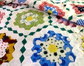 Vintage Quilt Squares Feed Sack Quilt Squares 1940 39 s Quilt Squares Quilting Material Country Farmhouse Decor Cutter Quilt Crafting Material