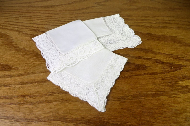 3 white lace trim