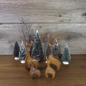 Danish Modern Reindeer Handcrafted Wooden Deer Scandinavian Design Farmhouse Christmas Decorations Country Christmas Fall Home Decor