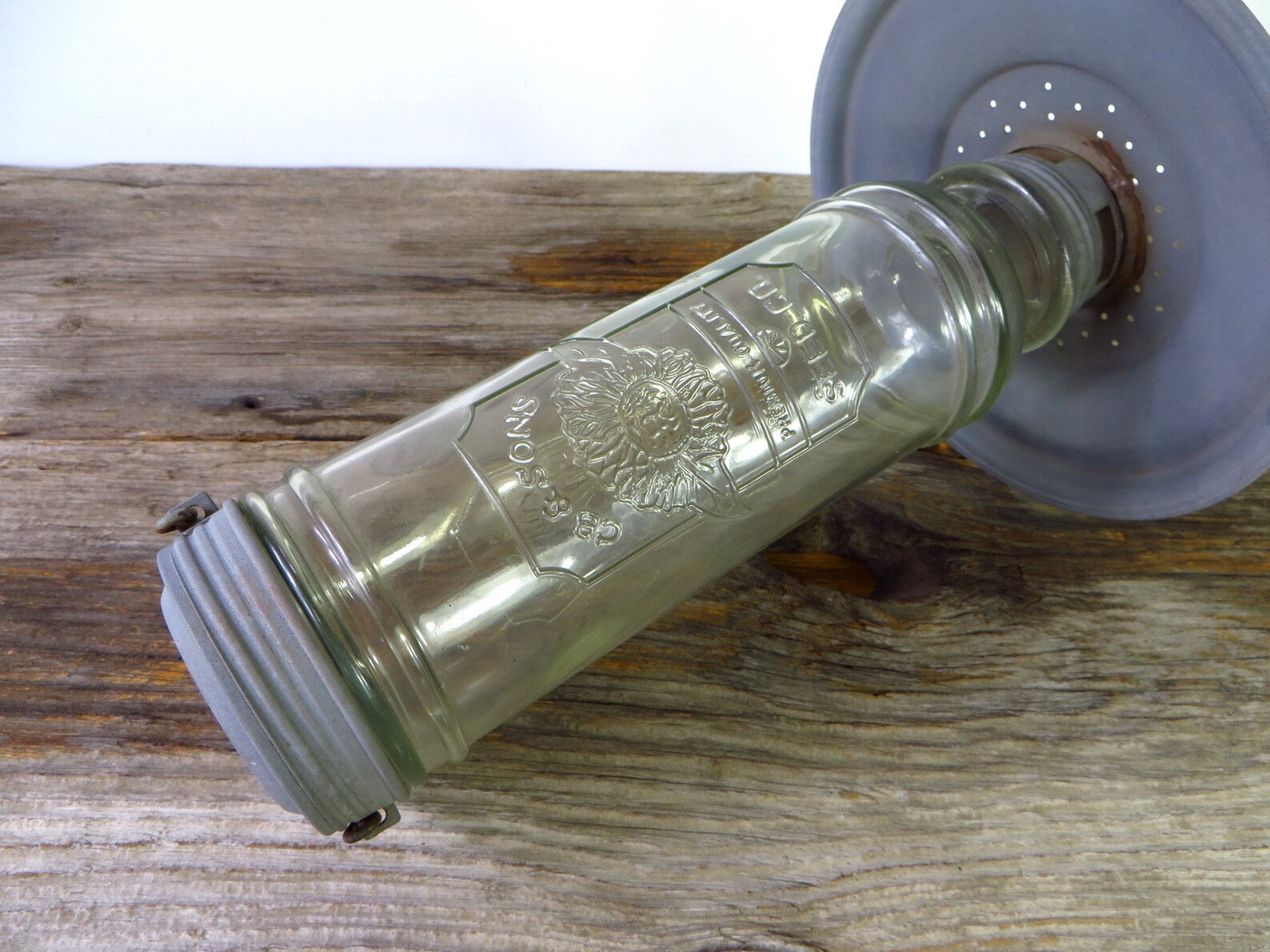 Vintage Bird Feeded C B & Sons Seed Company Glass Sunflower Etsy