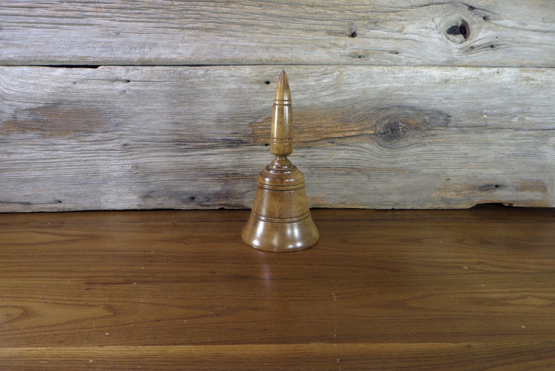 Vintage Wooden Bell Music Box Edelweiss Music Box Large Wood Bell