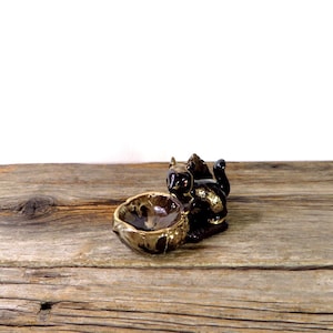 Vintage Squirrel Figurine 1950&#39;s Dabs Made in Japan Squirrel with Bowl Fall Home Decor Rustic Farmhouse Autumn Decor
