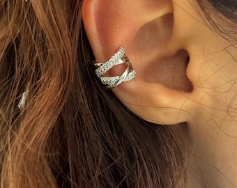 Jolie chic Ear cuff en pierres Circonio