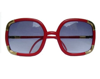 VINTAGE TED LAPIDUS SUNWEARred over size ted lapidus / red french eyeglasses / vintage red eyeglasses frame / over size eyeglass
