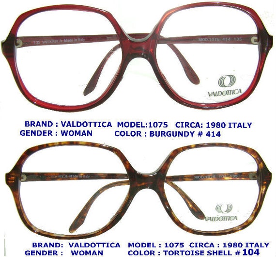 valdottica eyewear / over size eyeglasses / woman eyewear / large eyewear / retro eyeglasses / vintage eyewear / dead stock