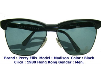 perry ellis sun glasses / black sun glasses / men sun glasses /  perry ellis square sunglasses / hipster sun glasses /
