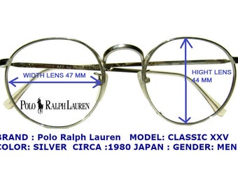 ralph lauren eyewear / edwardian style eyeglasses / steampunk eyewear / men eyeglasses / gold round eyeglasses / dead stock eyewear /
